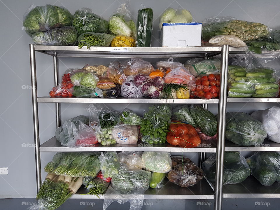 fresh vegetable delivery received at a restaurant