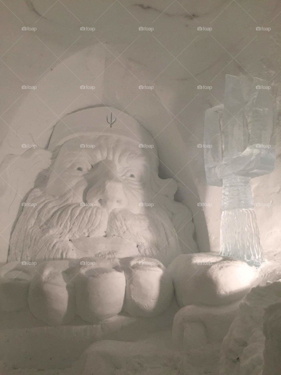 Poseidon Snow Sculpture