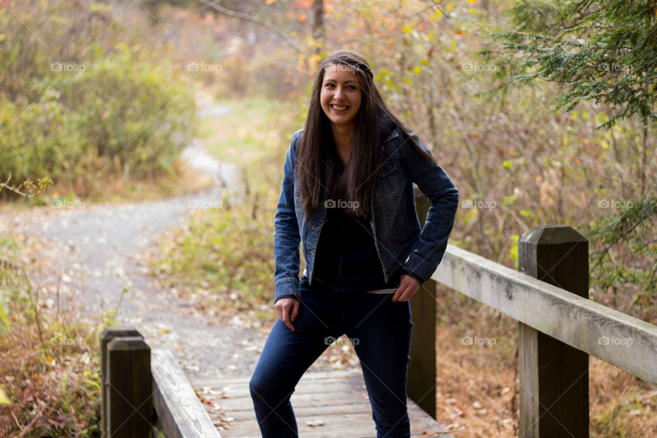 Walking through the woods with my sister!