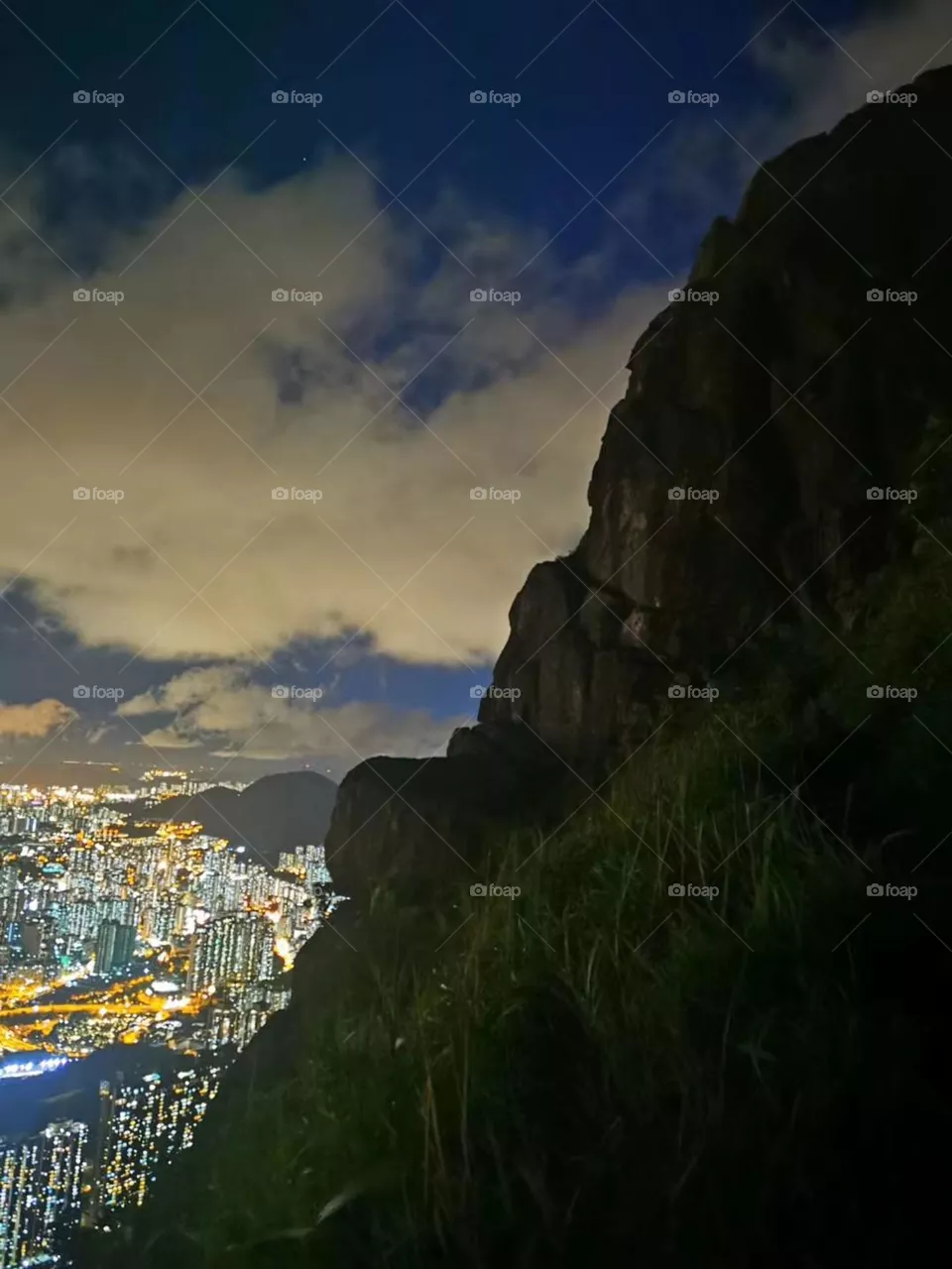 Mountain and City