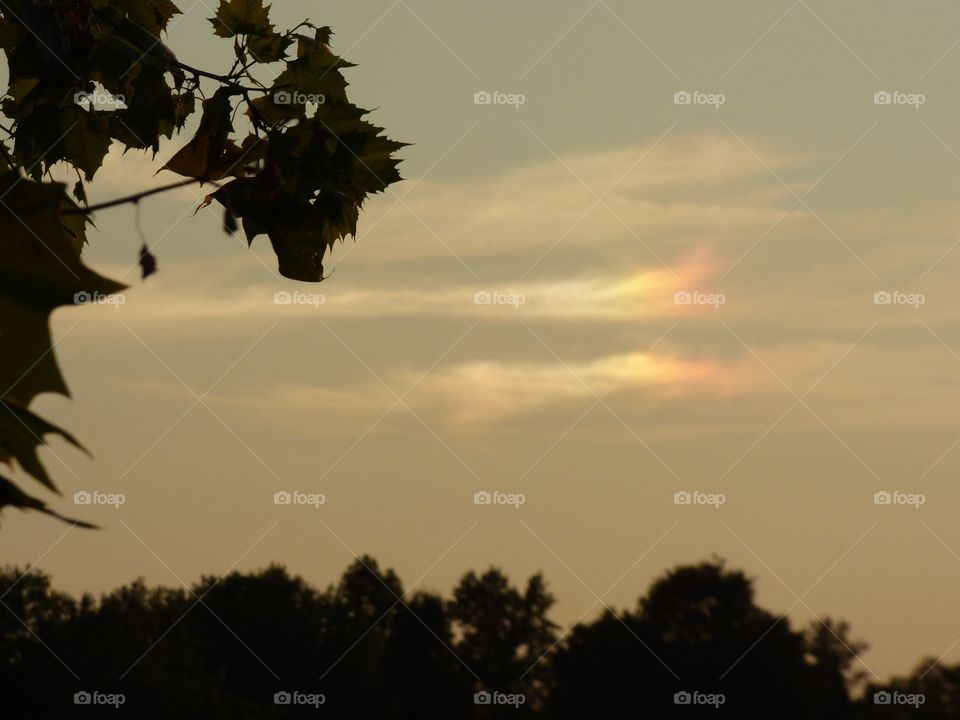 Rainbow in the clouds