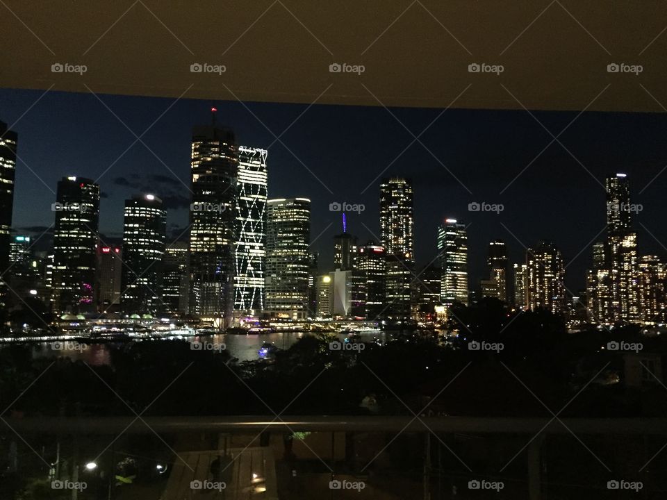 Brisbane City at night 