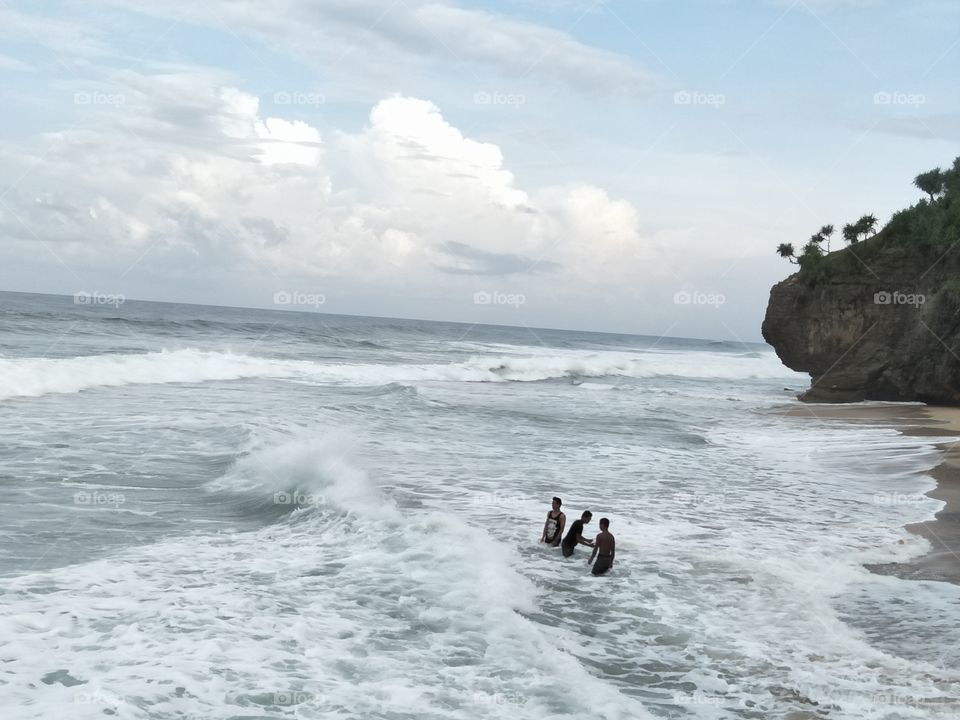Sruni beach in Gunung Kidul, Yogyakarta, Indonesia.