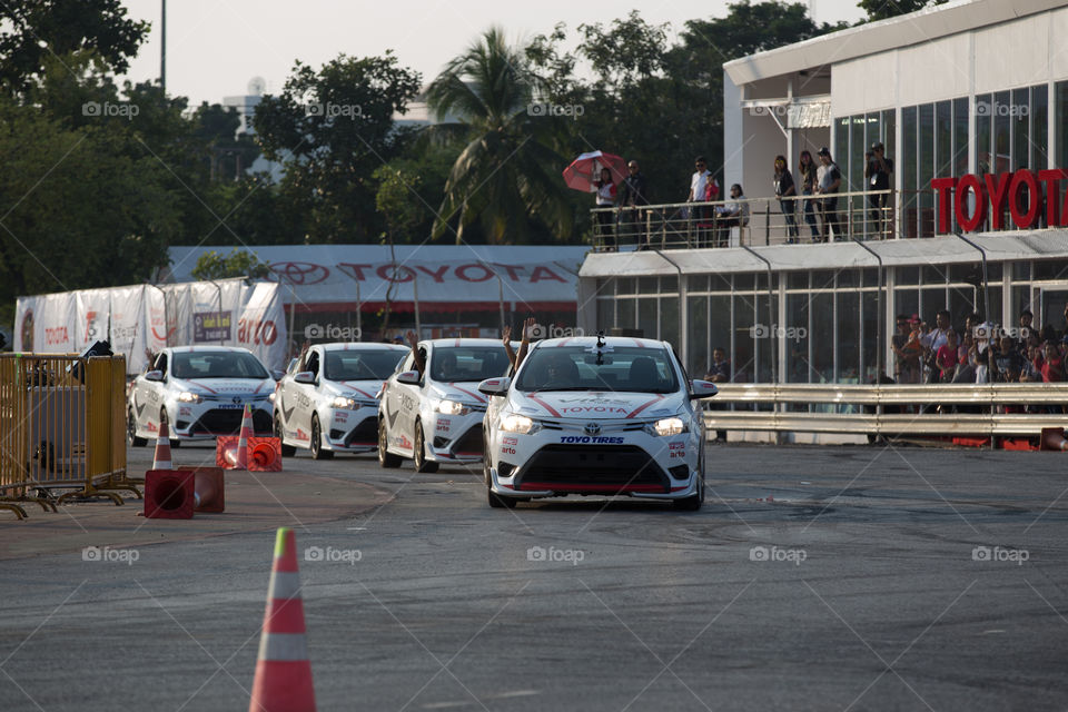 Toyota vios racing car show 