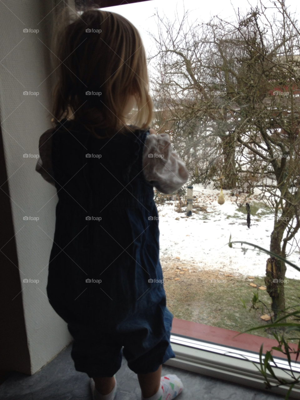 nature little girl window silhouette by liselott