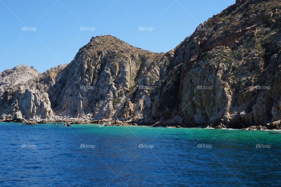 Rocky shore in Cabo, Mexico