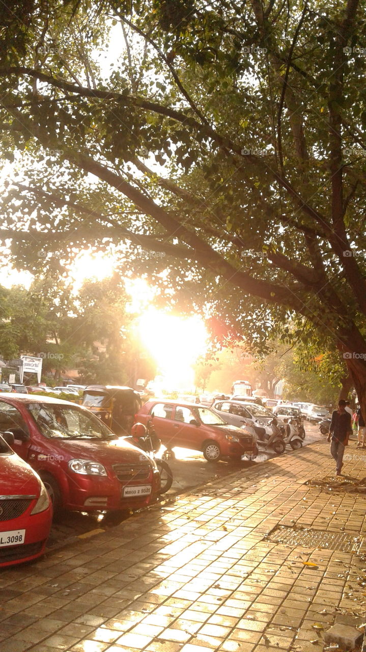 An evening in Mumbai, India.
