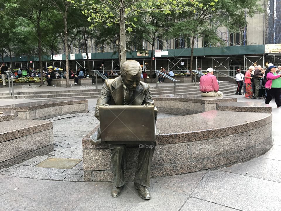 Statue just outside of World Trade Center Newyork !!!