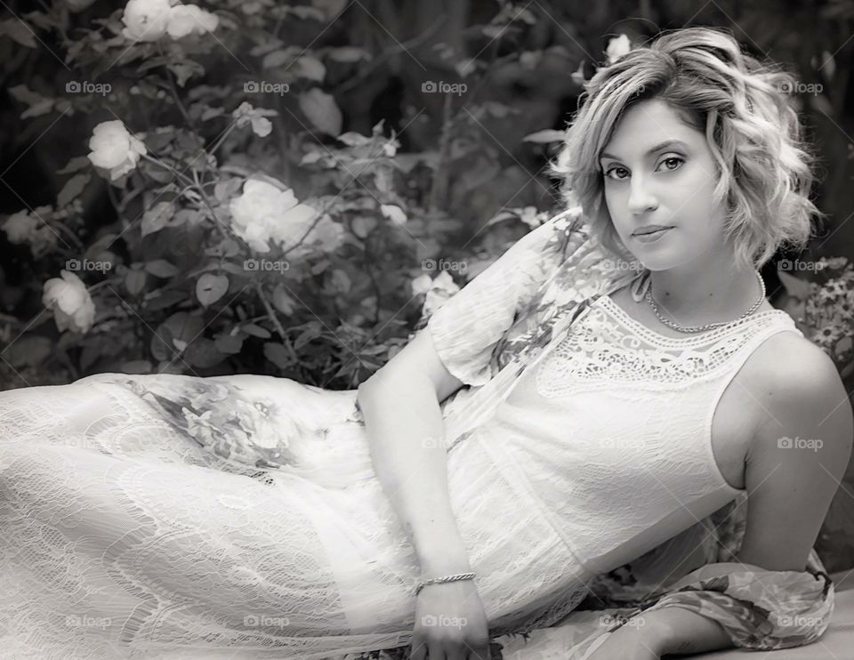 Lounging by the garden