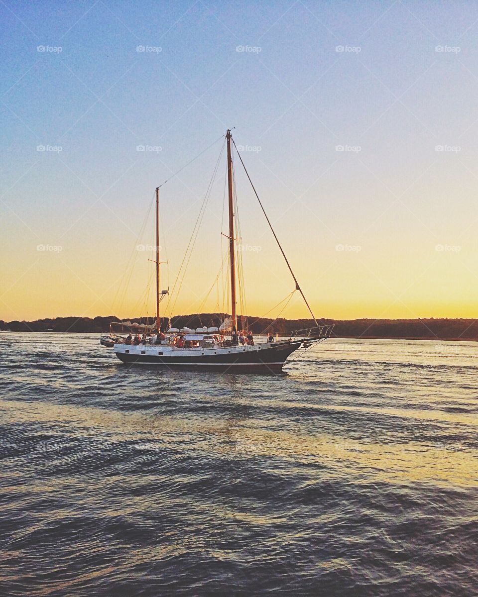 Boat in connecticut river