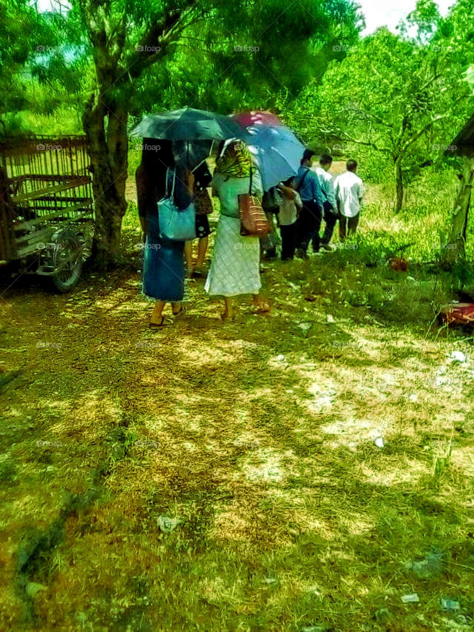 A moment preaching with zeal in all sorts of people at the field.