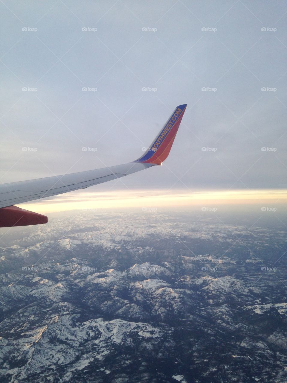 Flying over mountains. Flying over mountains