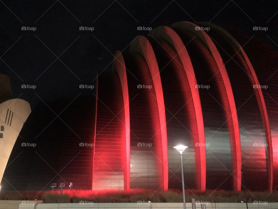 Kauffman Performing Arts Center in Red