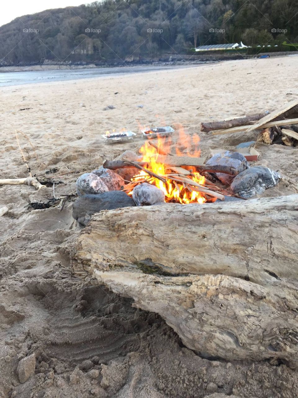 Beach fire and BBQ