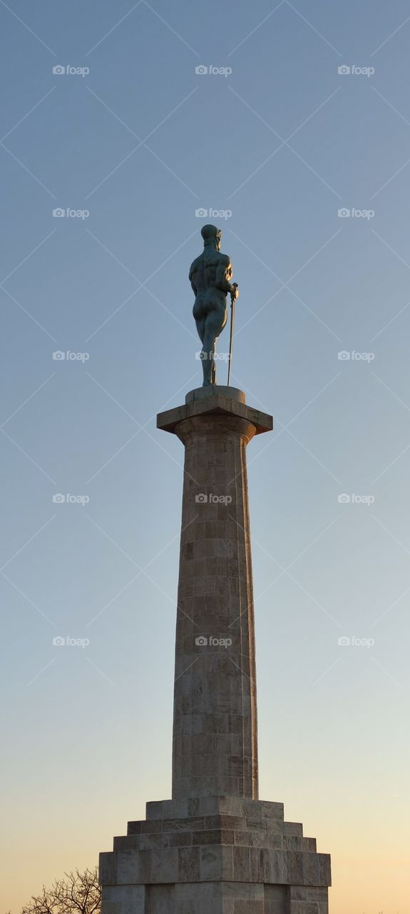 This is a statue in Belgrade