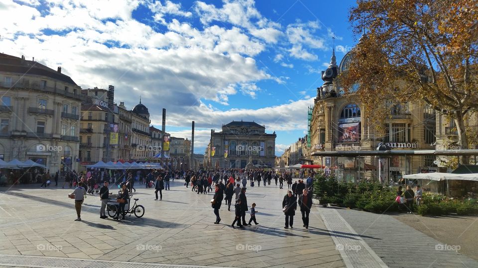 Place de la Comedie in Montpellier, France