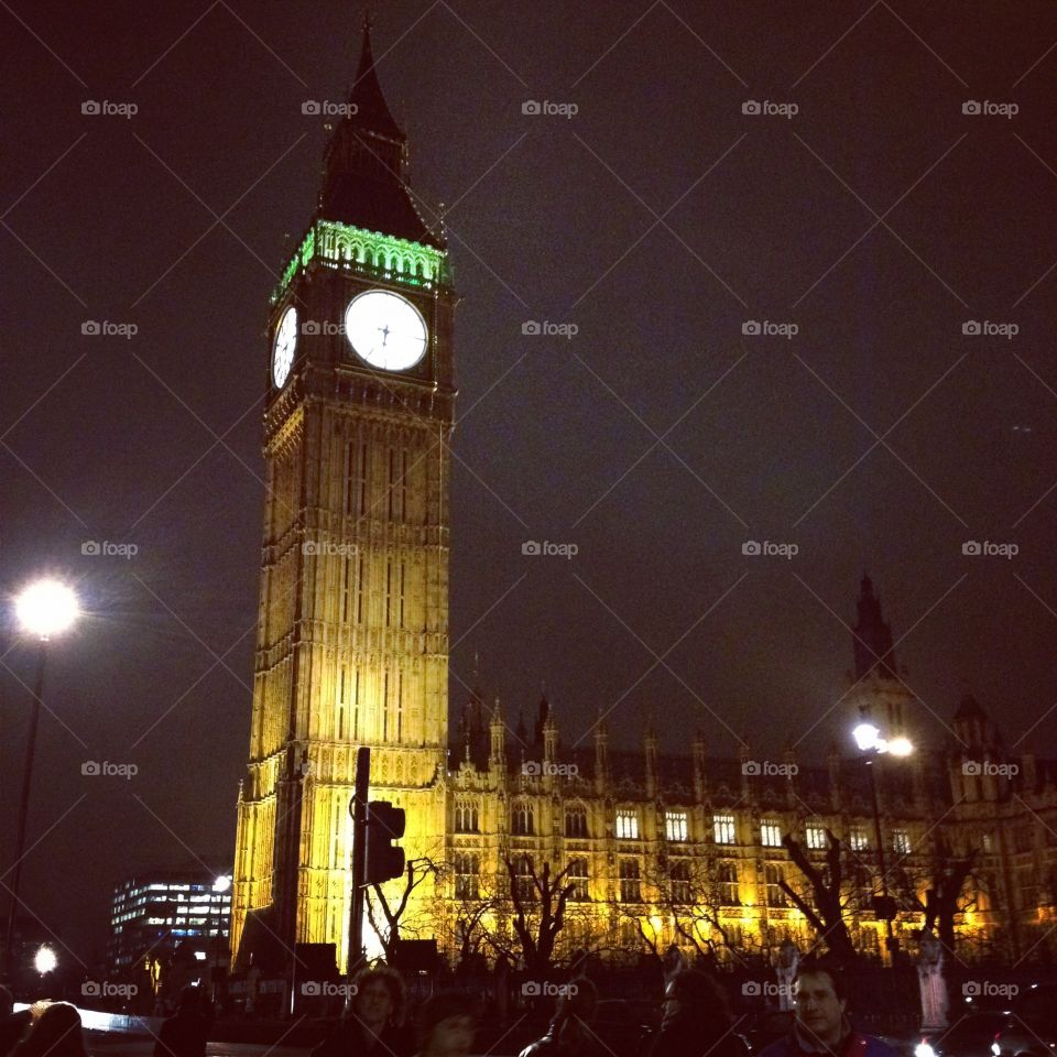Big Ben at night. 