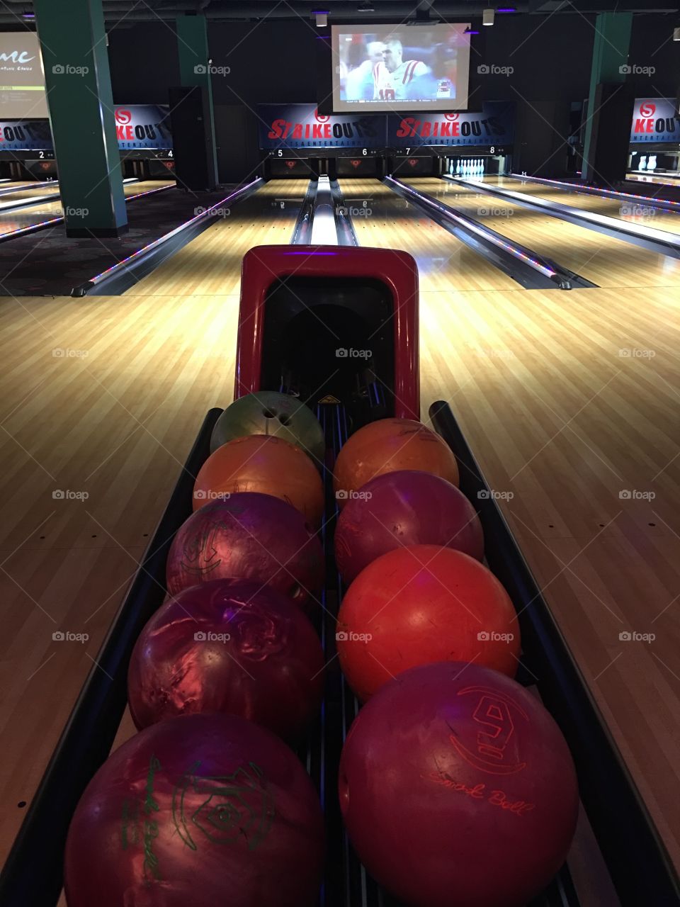 Bowling balls. 