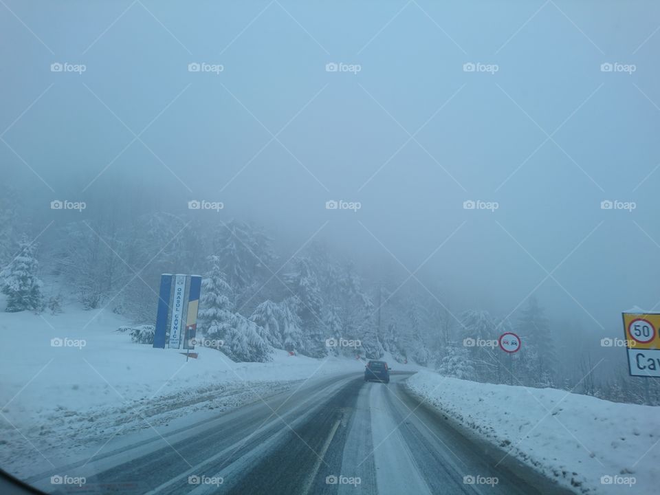 carpathian mountains Romania snow