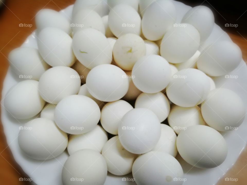 Fresh boiled eggs