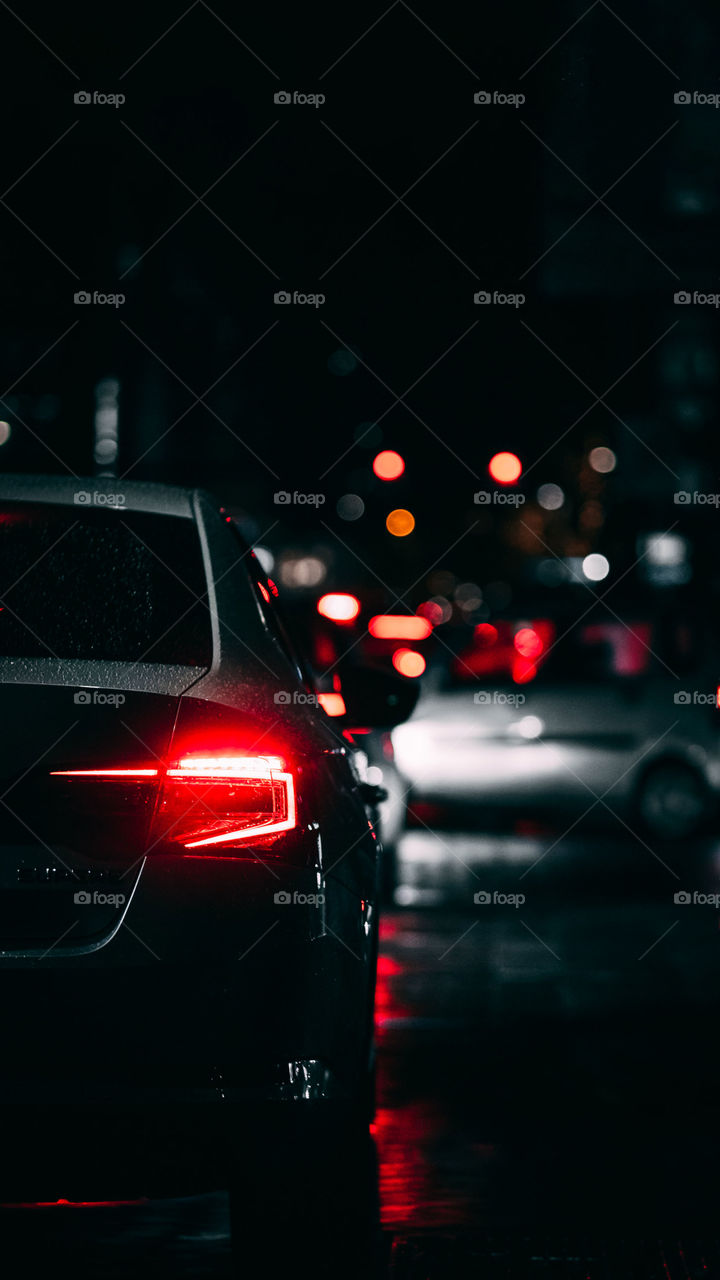 Car in night mode