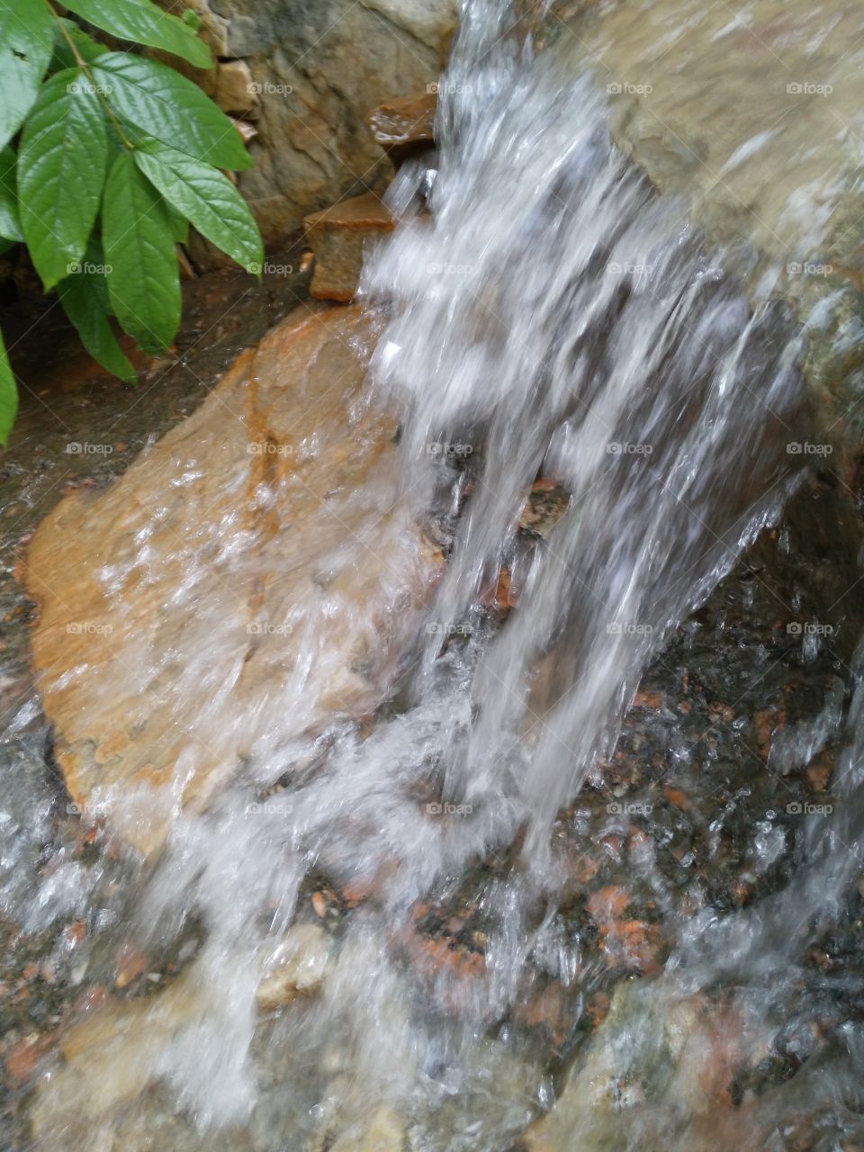 Close-up of a flowing water in motion