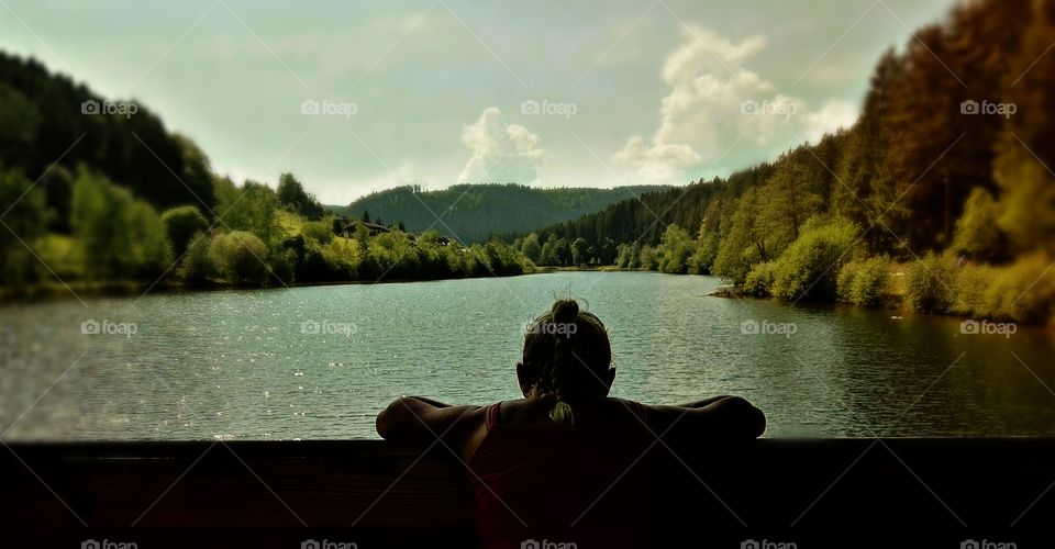 Black Forest Germany, Nagold river afternoon