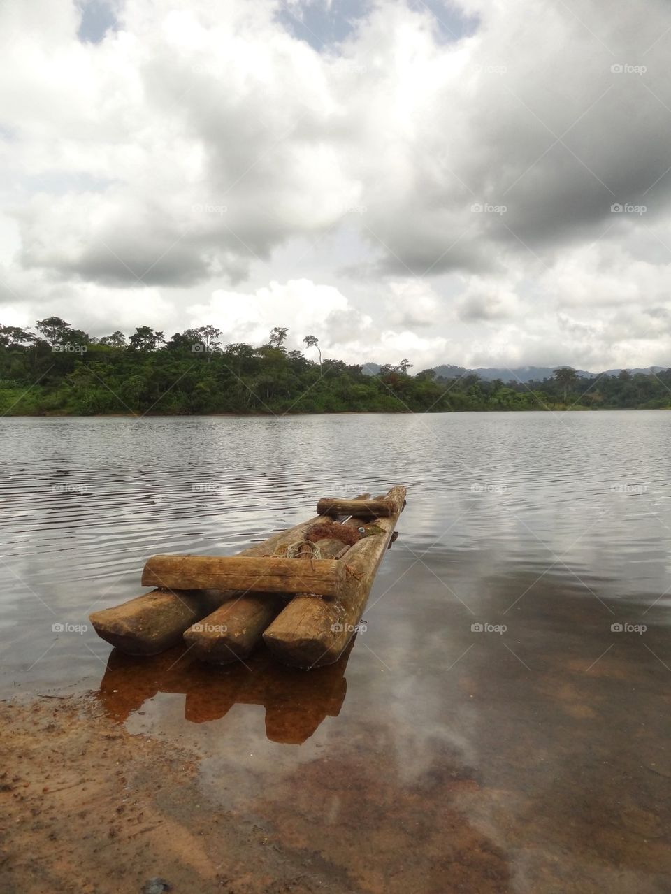 Fishing raft in Cameroon