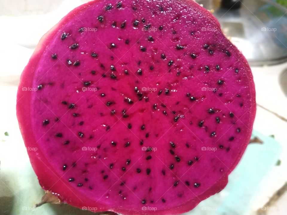 Dragon fruit Closeup photo