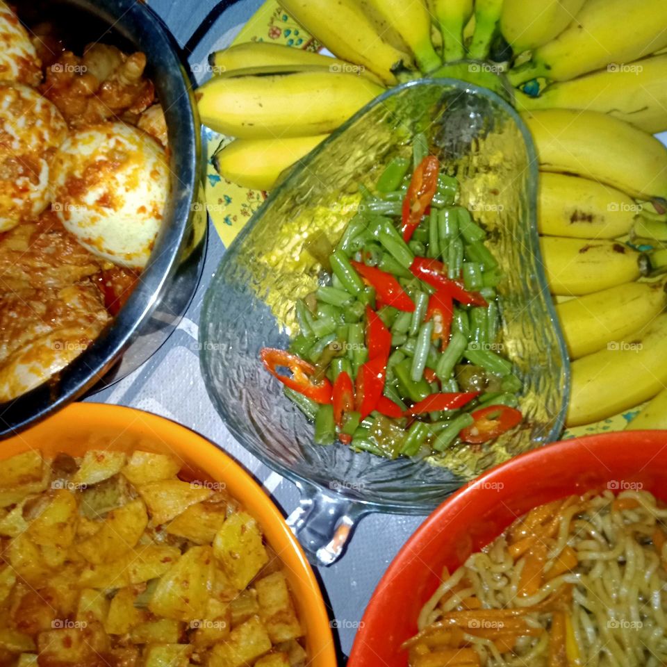 Various food menu for family events