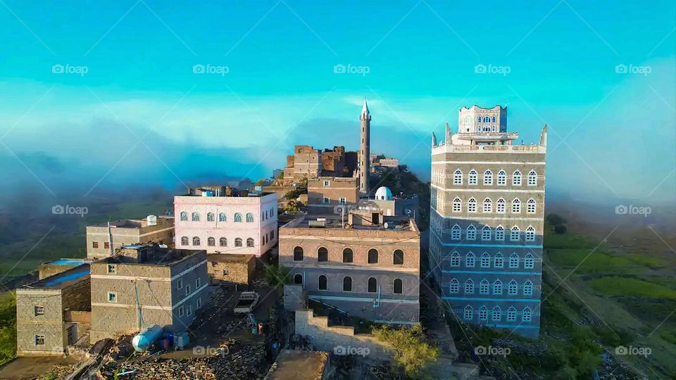 Glory be to God, the magnificent and picturesque view and the natural green trees are a view that is nothing more wonderful than it