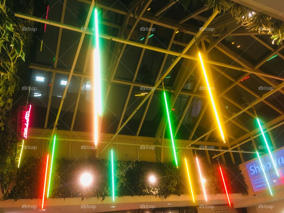 Lighting at the kitchen area of the Trinity shopping centre, Leeds