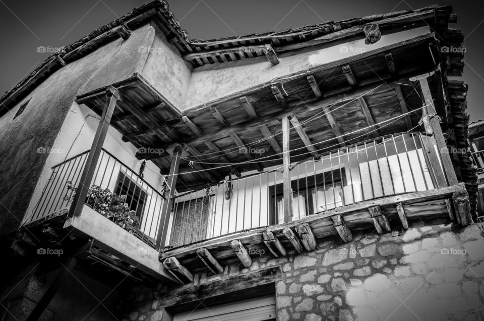 Old house in antique town of Spain 