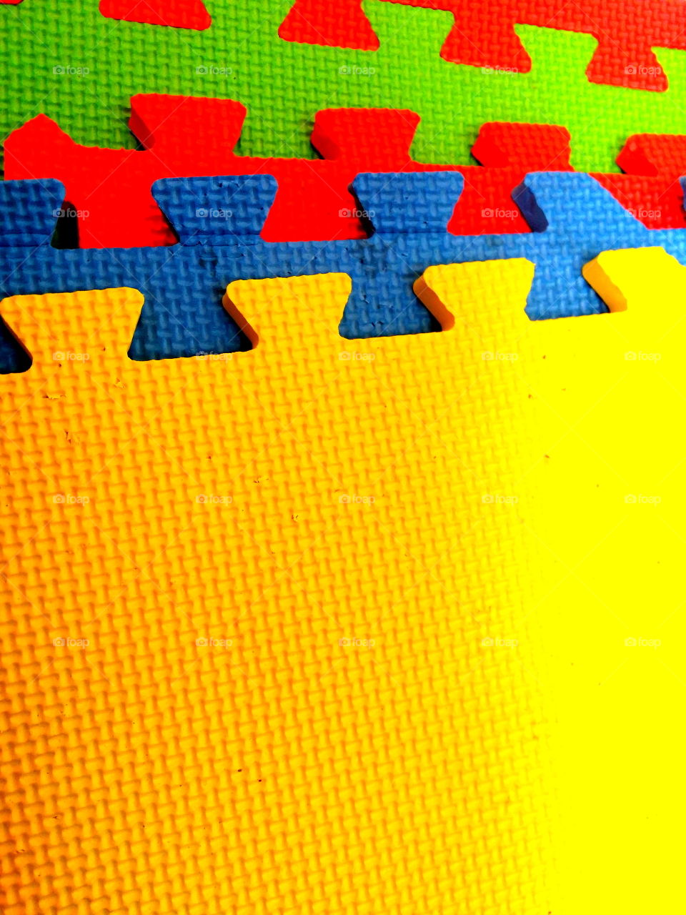 Yellow Plastic Puzzle Mat