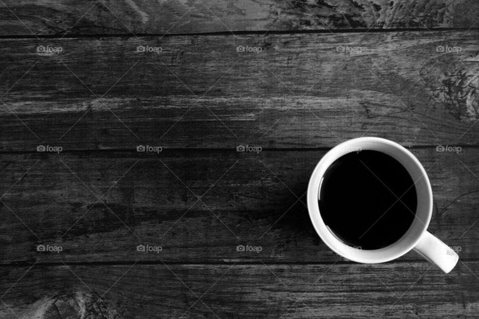 Cup of Coffee Black and White