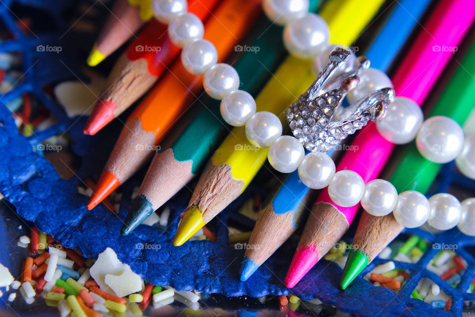 princess pens colorful