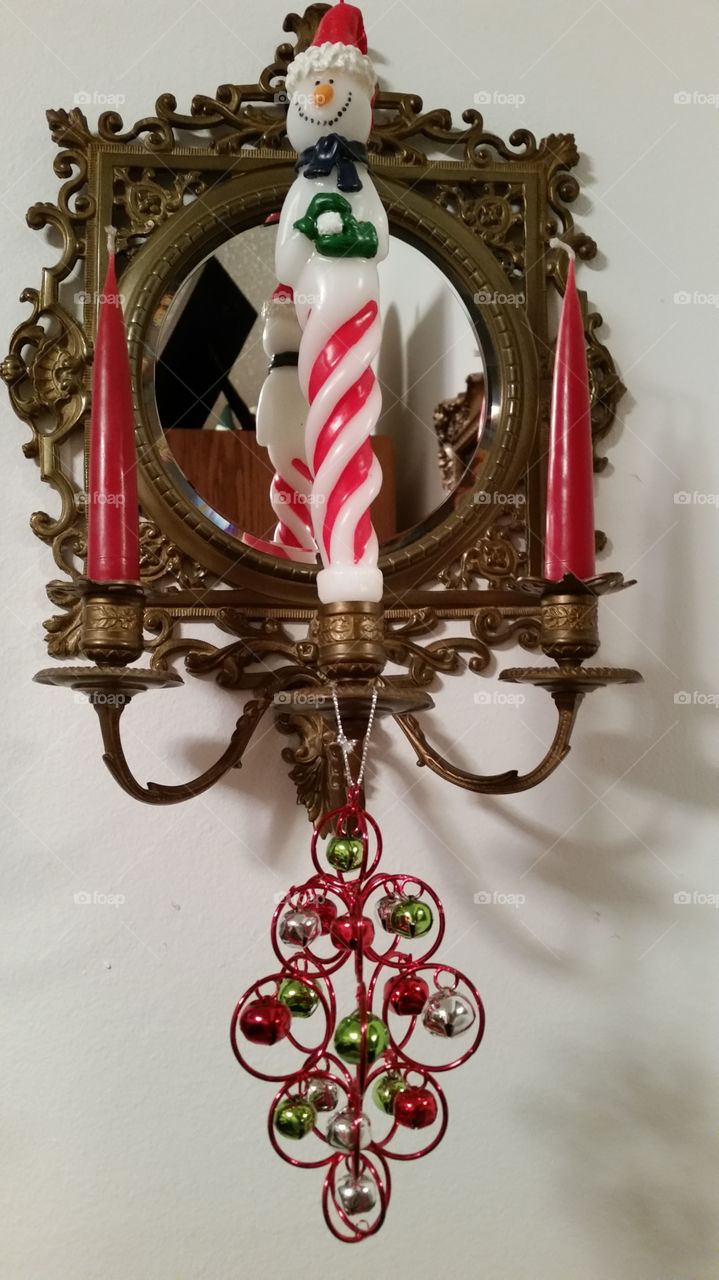 snowman candle . Santa Snowman Candle 