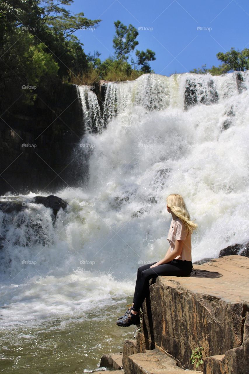 Landscape shot at the widest waterfall in Nyanga, Zimbabwe 