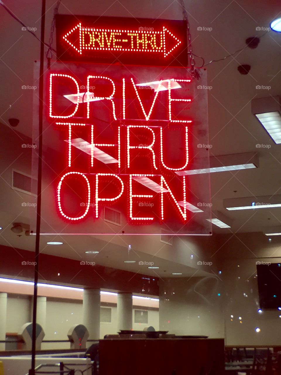 Sign Drive Thru Open