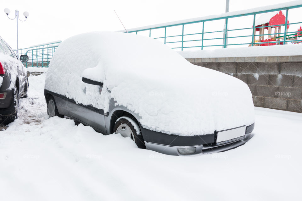 car under snow