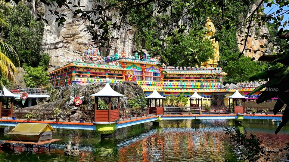 Lake inside the temple