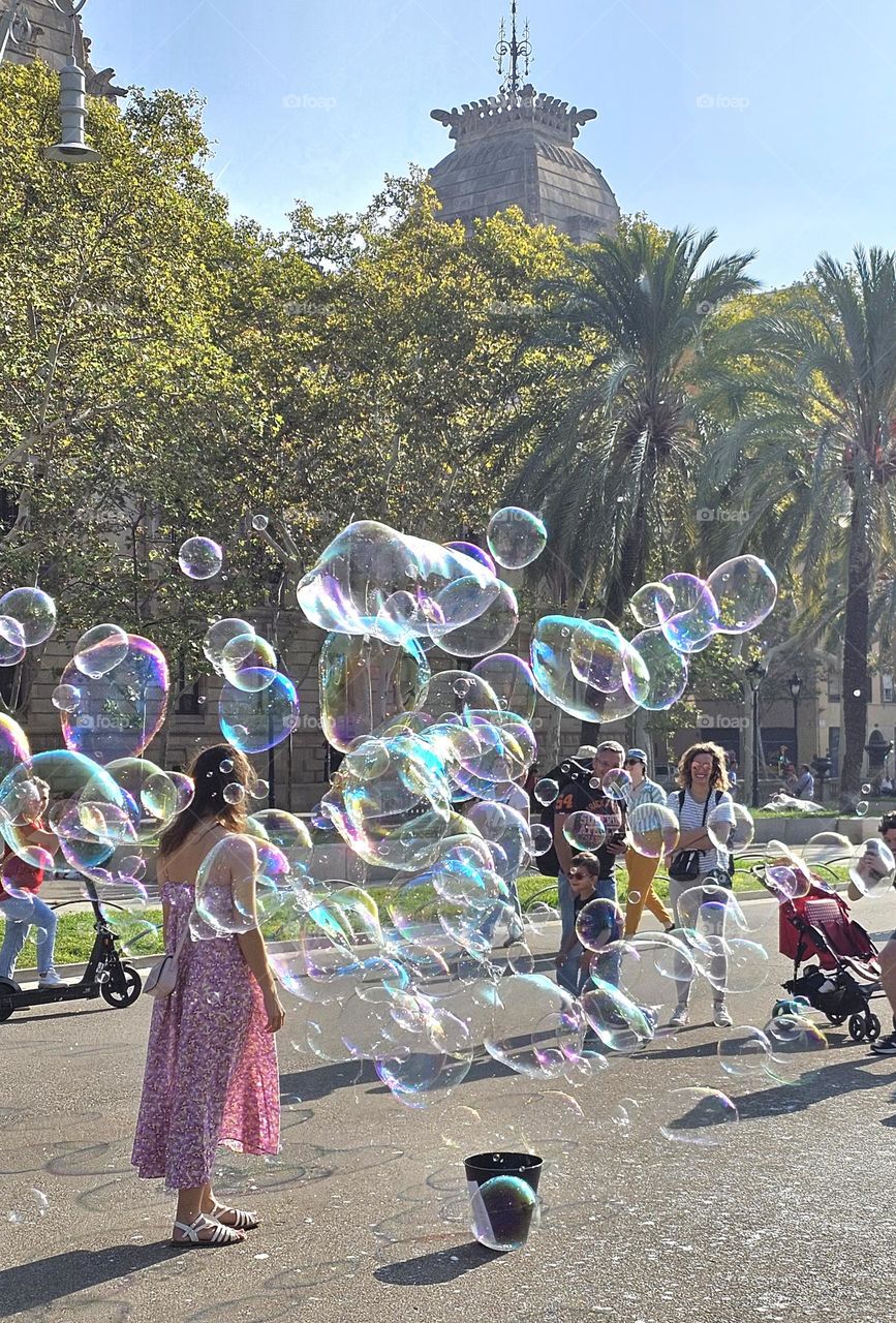 bubbles in Barcelona