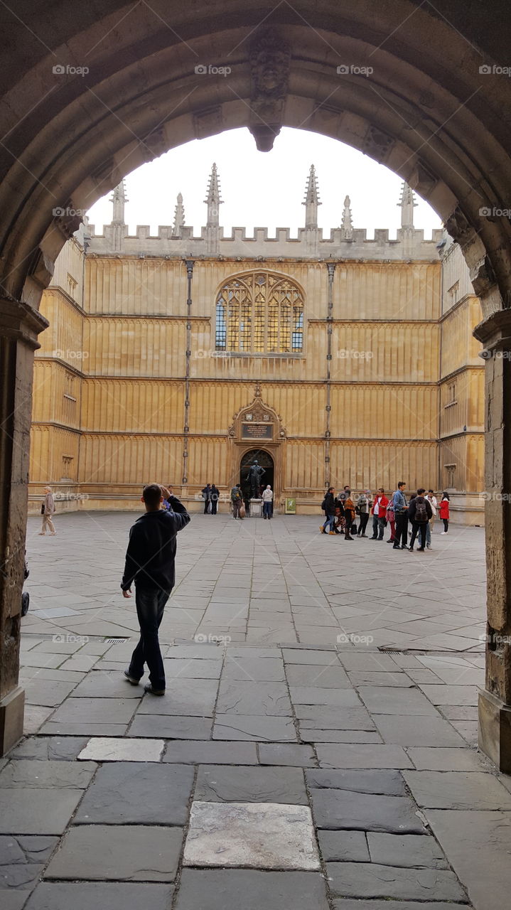 Courtyard of Bodleian library in Oxford