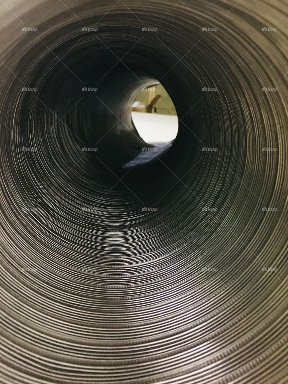 Looking through a textured tube