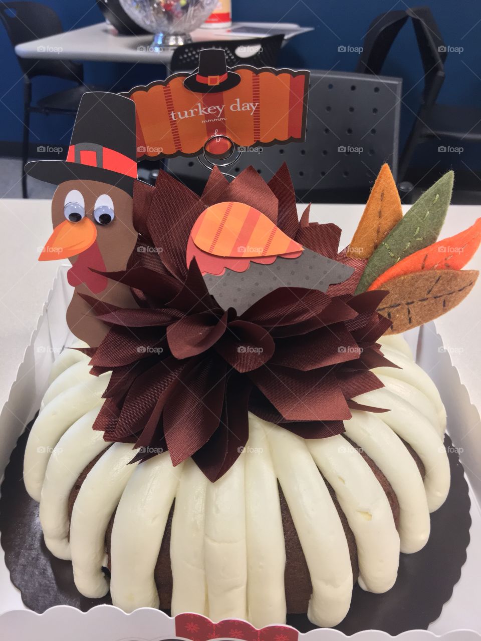 Turkey bundt cake for Thanksgiving.