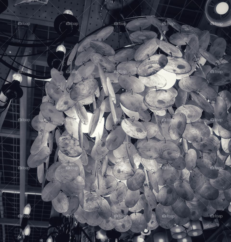 Circle ellipce Light lamp view dark