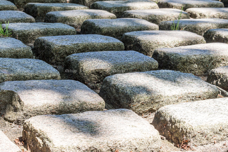 Rectangular stepping stones 