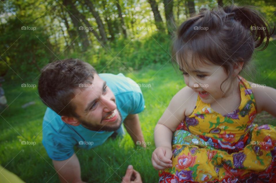 Only a surprise from her daddy will create a face like that. pure love.