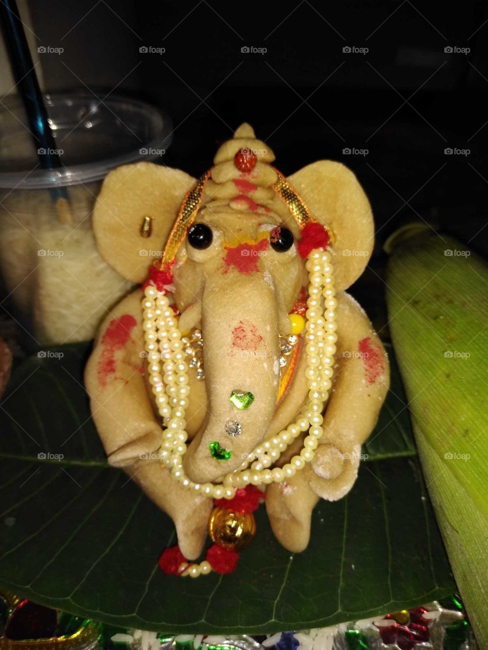 ganesh idol made from wheat flour