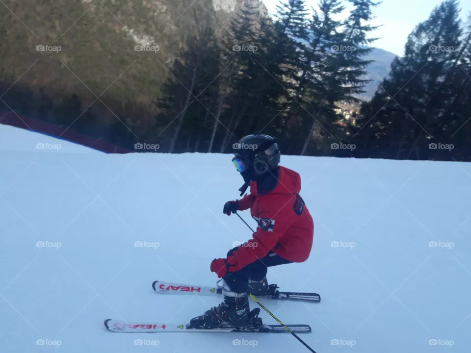 on snow